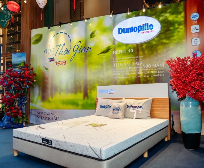 Nệm cao su nhập khẩu Herit 10. Ảnh: Dunlopillo