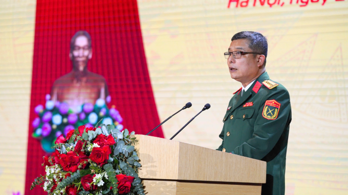Đại tá Đỗ Mạnh Hùng, Chủ tịch Hội đồng quản trị Viettel Construction tại sự kiện. Ảnh: Viettel