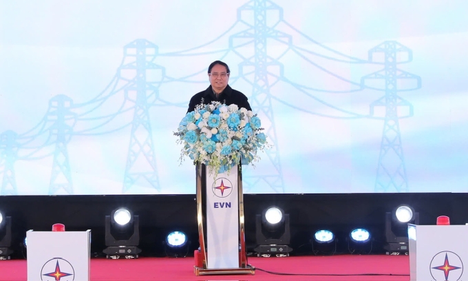 Thủ tướng Phạm Minh Chính phát biểu tại sự kiện. Ảnh: ENV