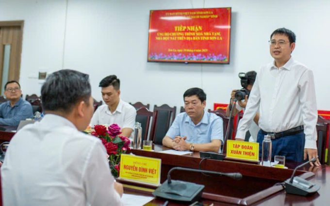 Ông Nguyễn Huy Hoàng đại diện Tập đoàn Xuân Thiện cho biết sẽ tiếp tục đầu tư vào tỉnh Sơn La trong thời gian tới. Ảnh: Tập đoàn Xuân Thiện