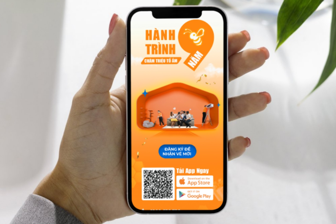 bTaskee giới thiệu sự kiện sinh nhật 9 năm trên ứng dụng. Ảnh: bTaskee