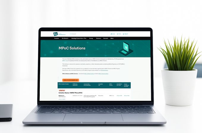 VNPAY đạt chứng chỉ bảo mật MpoC do PCI SSC công bố. Ảnh: VNPAY